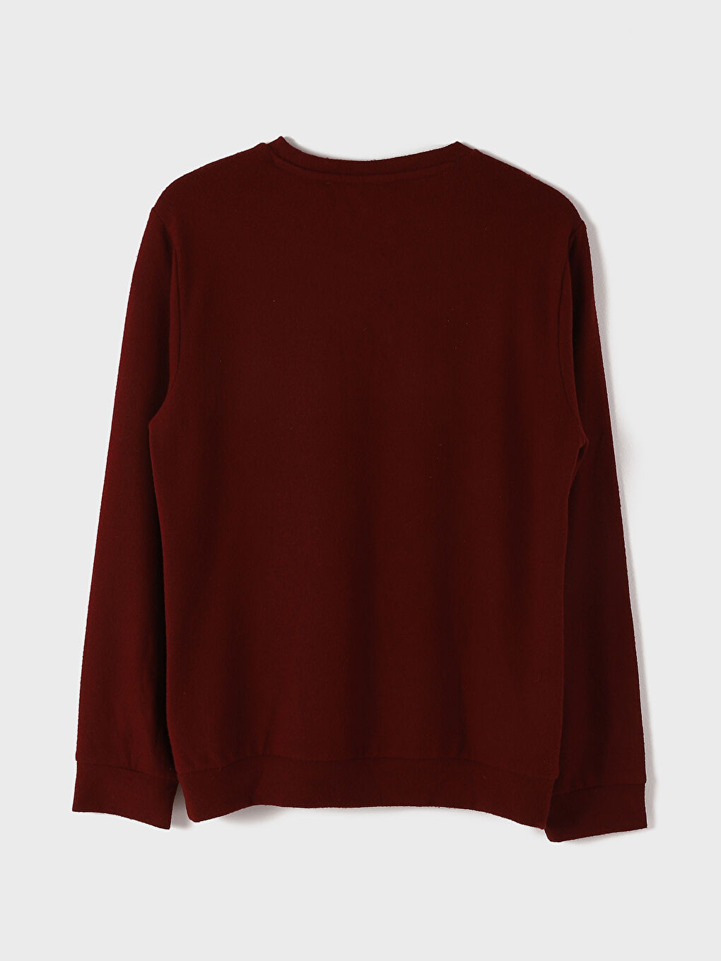 Crew Neck Long Sleeve Men's Tricot Sweater-3