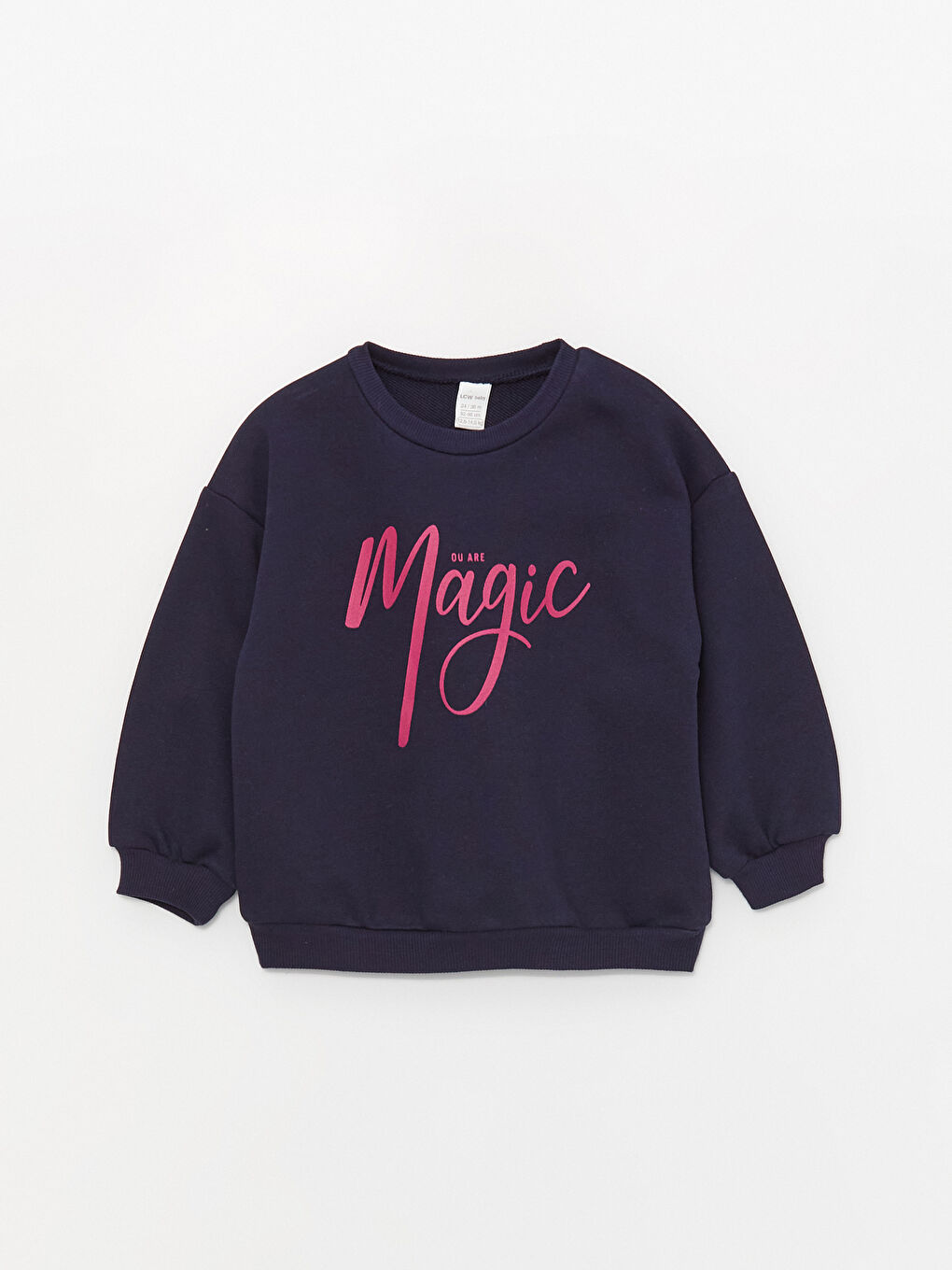 Mavi Bisiklet Yaka Uzun Kollu Baskılı Kız Bebek Sweatshirt