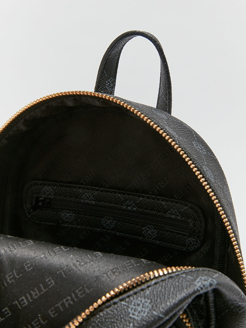 Siyah Desenli Kadın Sırt Çantası-5