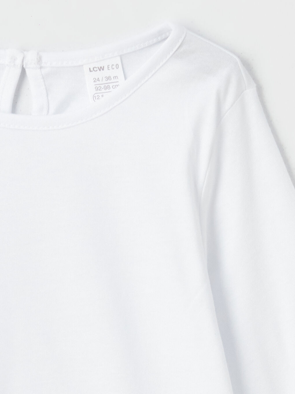 طقم تي شيرت بناتي بيبي أساسي بكم طويل ورقبة دائرية و اندر وير قطعتين-3