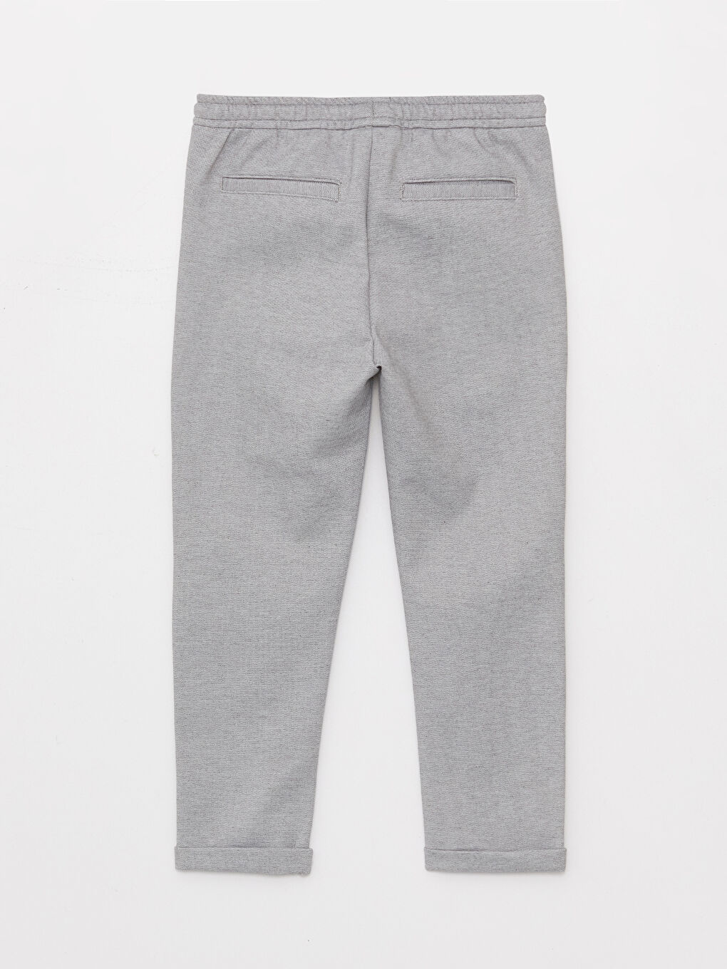 Gri Beli Lastikli Slim Fit Erkek Çocuk Pantolon-1