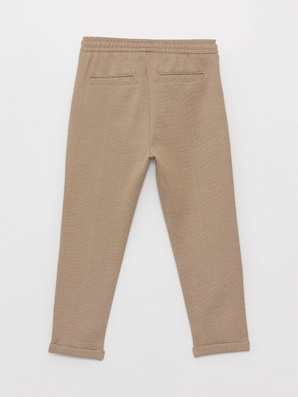 Bej Beli Lastikli Slim Fit Erkek Çocuk Pantolon-2