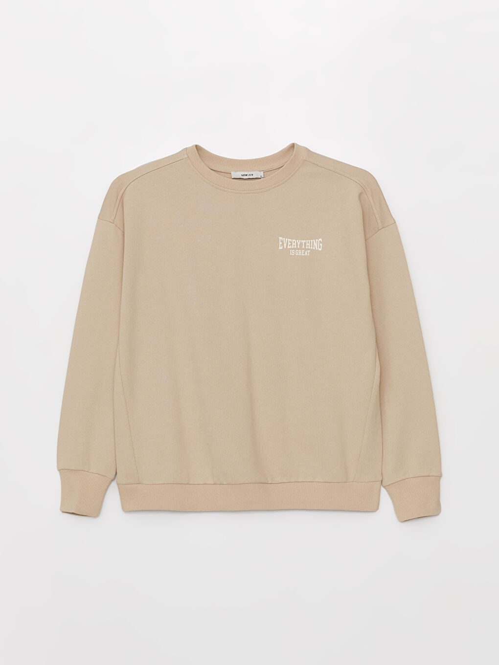 Crew Neck Printed Long Sleeve Women's Sweatshirt-5