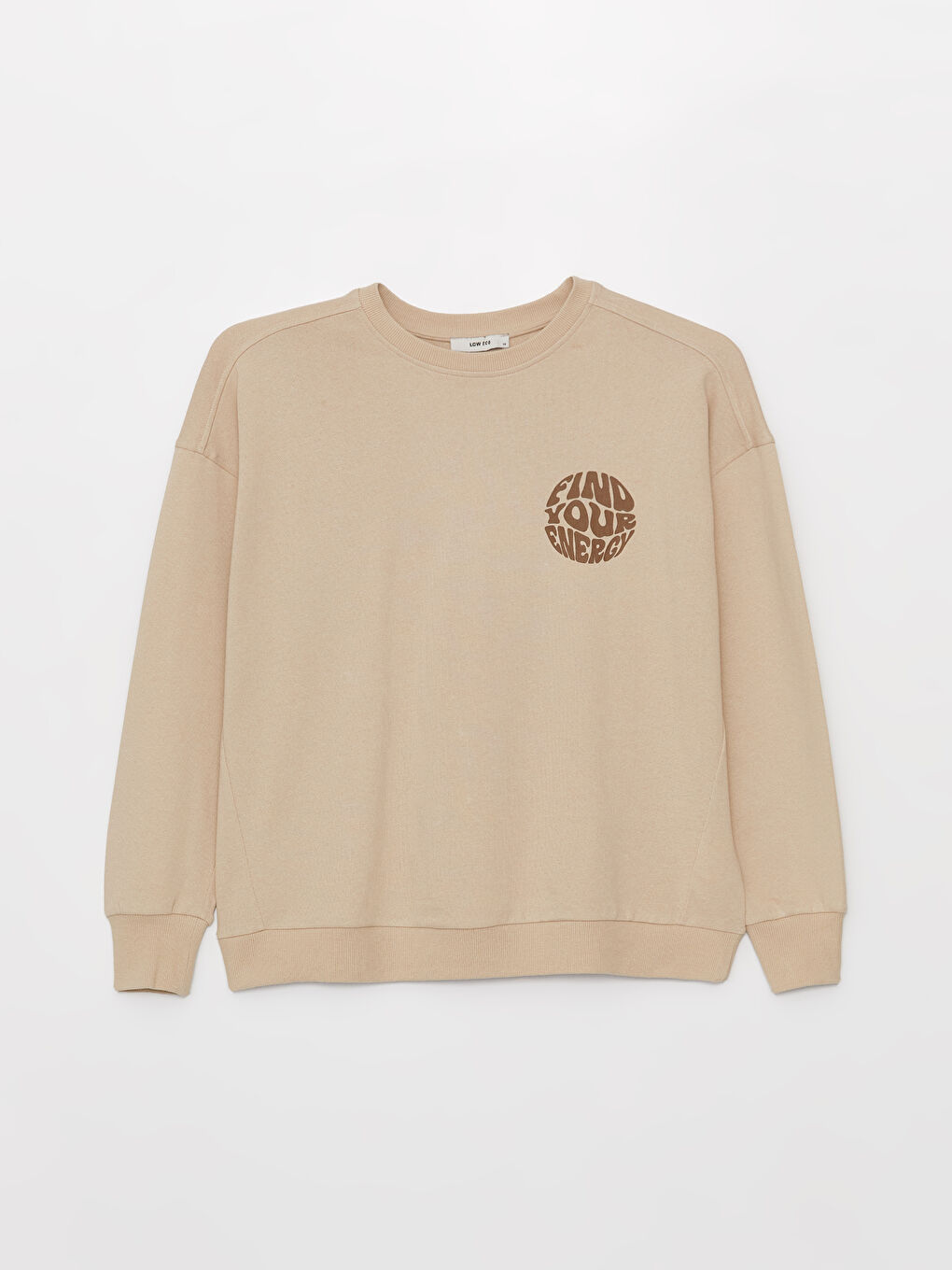 Crew Neck Printed Long Sleeve Women's Sweatshirt-5
