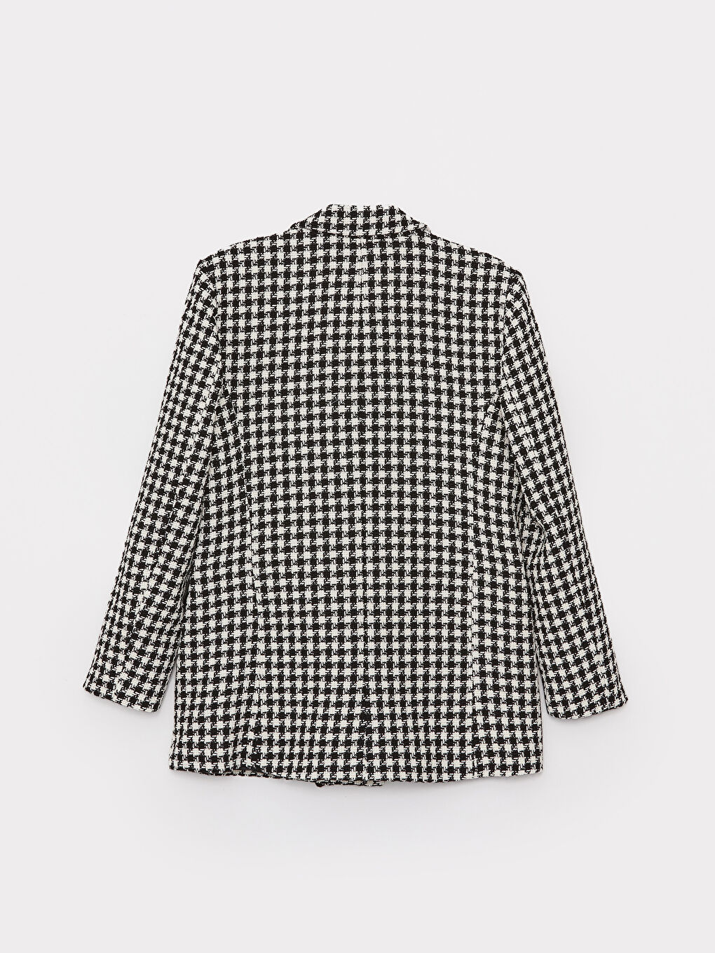 Siyah Desenli Uzun Kollu Kadın Blazer Ceket-6