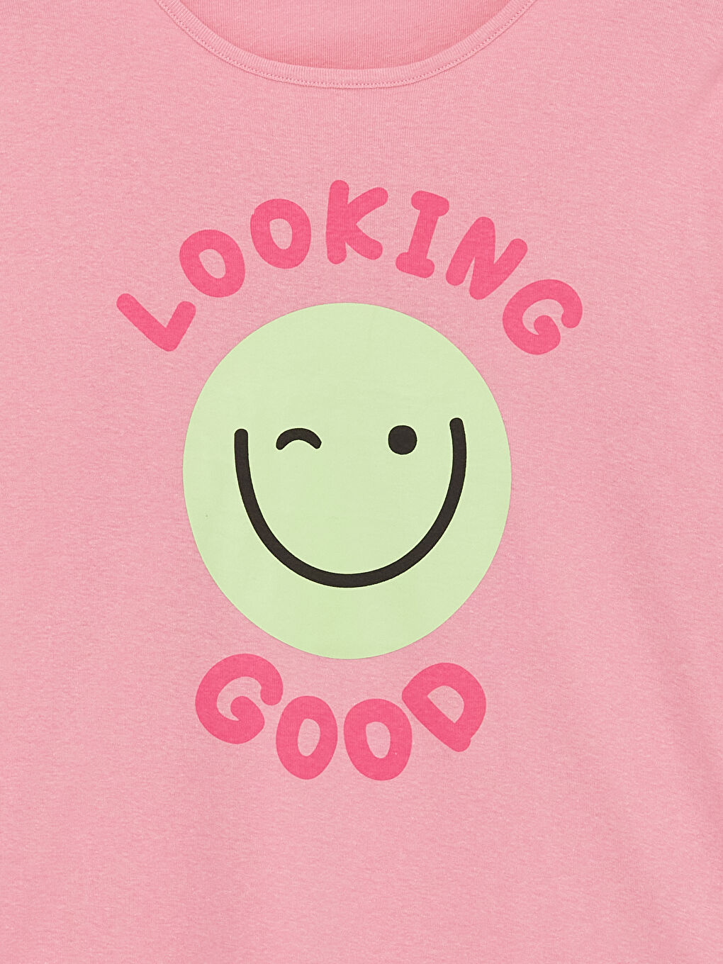 Crew Neck Printed Long Sleeve Girls' T-Shirt-1