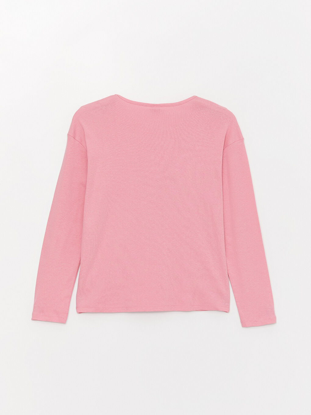 Crew Neck Printed Long Sleeve Girls' T-Shirt-2