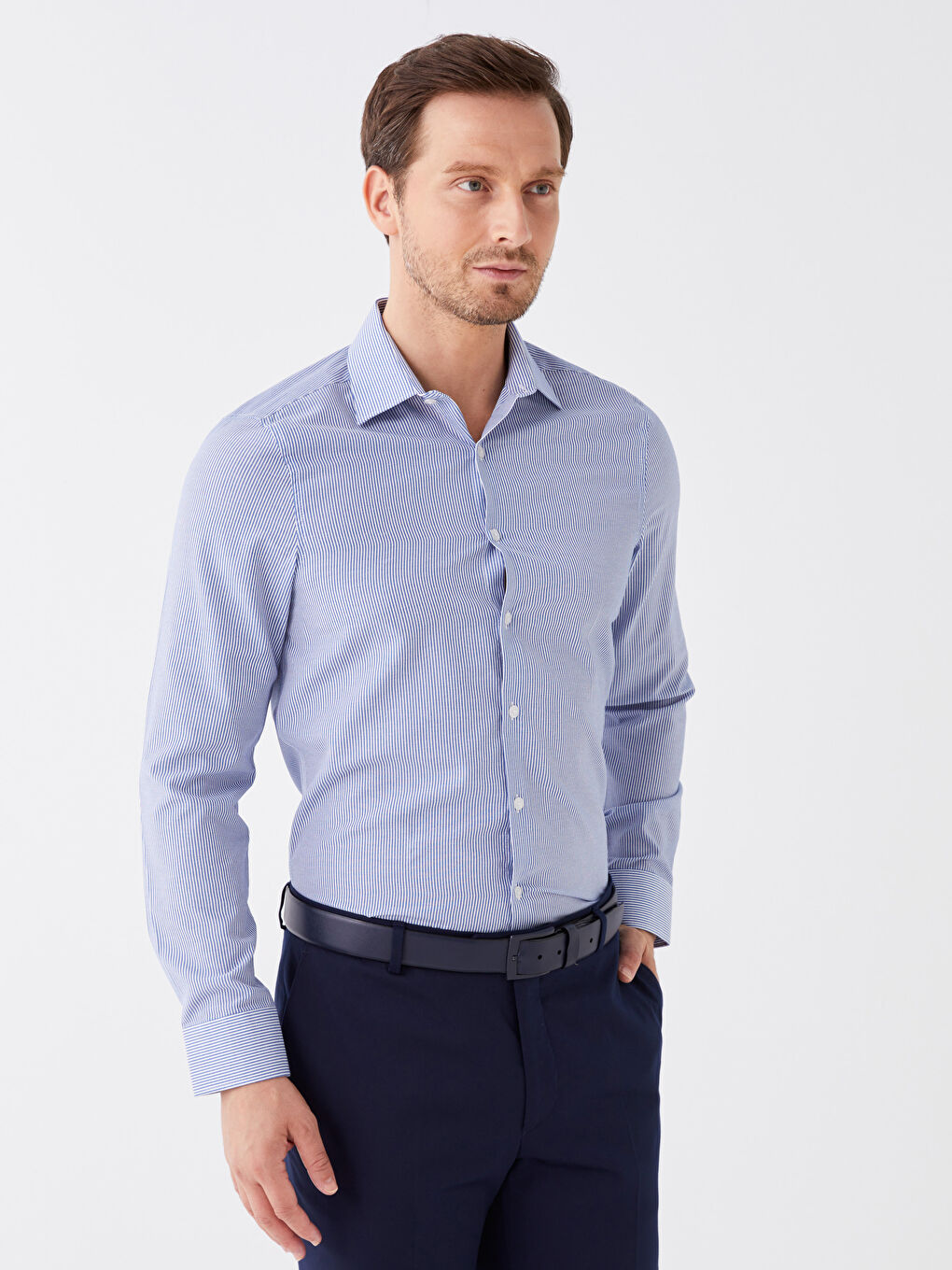 Cămașă Slim Fit cu Mânecă Lungă pentru Bărbați