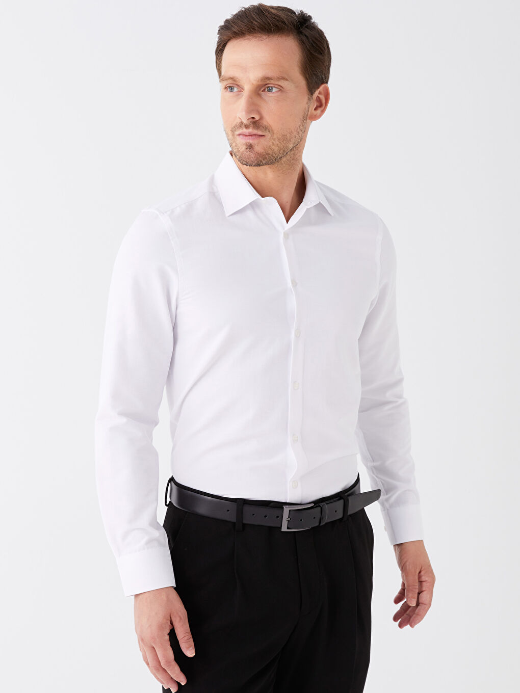 Chemise Pour Hommes Coupe Svelte À Manches Longues