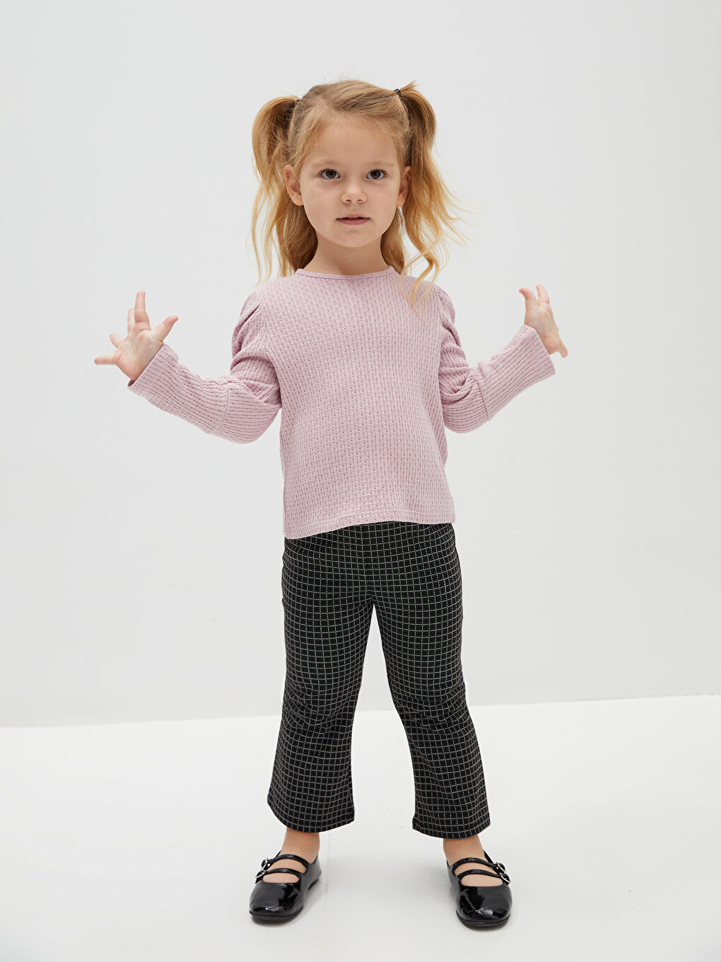 LCW baby Siyah Beli Lastikli Basic Kız Bebek Tayt Pantolon
