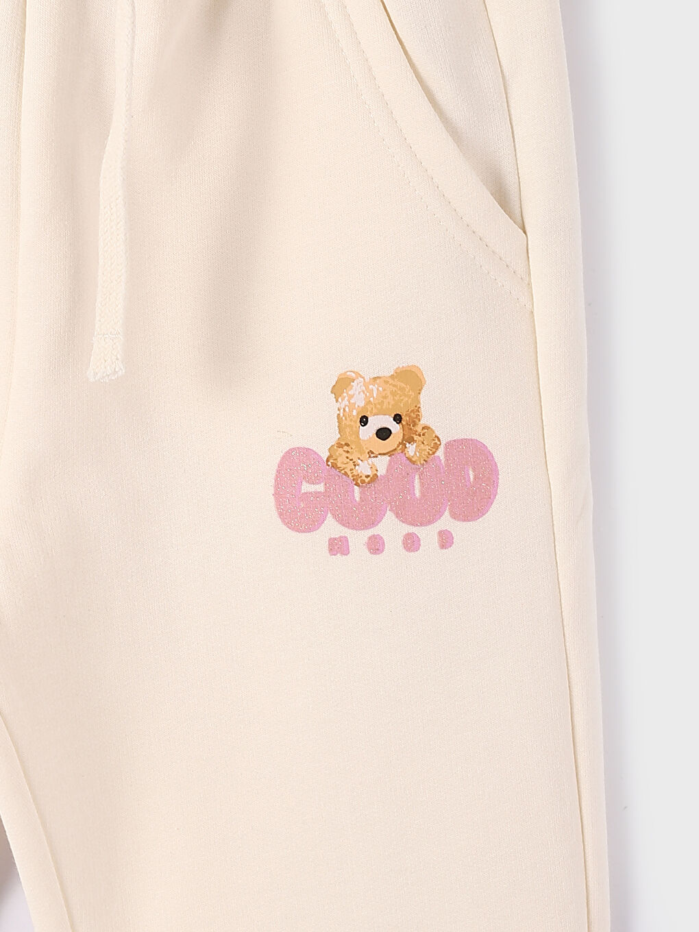 Elasticated Waist Printed Girls' Sweatpants-4