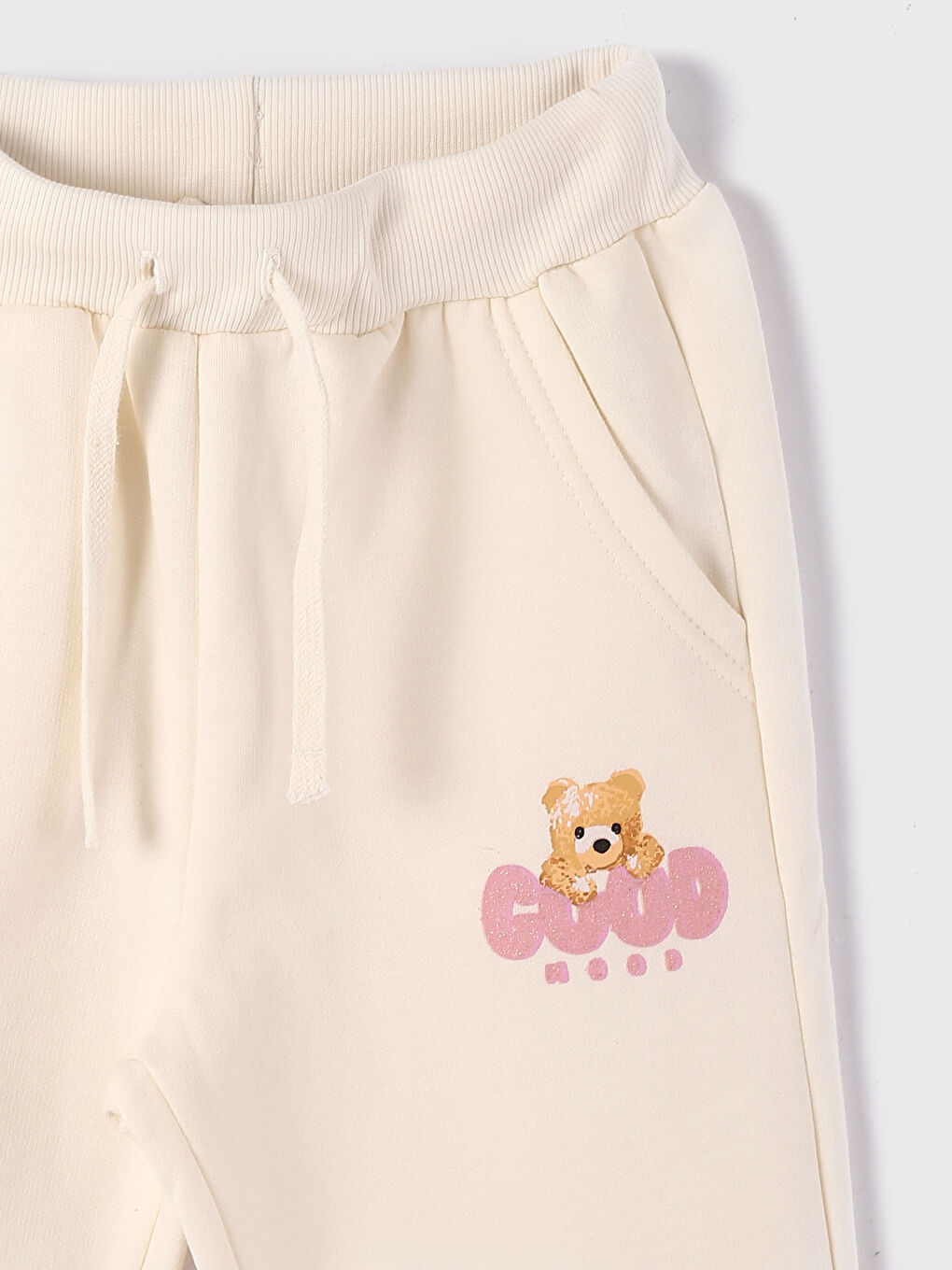 Elasticated Waist Printed Girls' Sweatpants-2