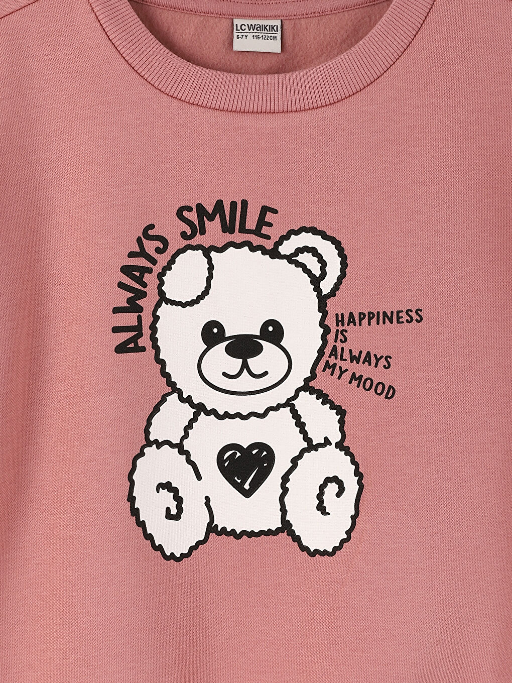 Crew Neck Printed Long Sleeve Girls' Sweatshirt-2