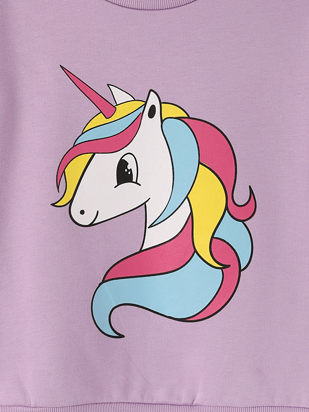 Crew Neck Long Sleeve Printed Baby Girls' Sweatshirt-3