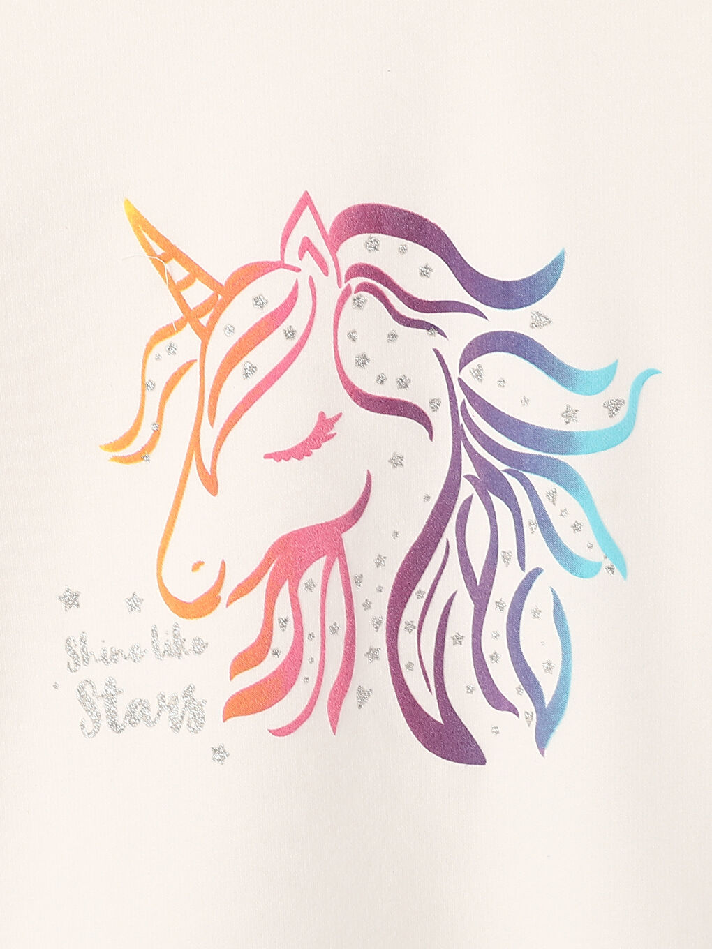 Crew Neck Printed Long Sleeve Girls' Sweatshirt-2