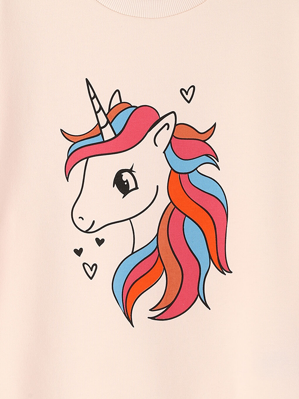 Crew Neck Printed Long Sleeve Girls' Sweatshirt-2