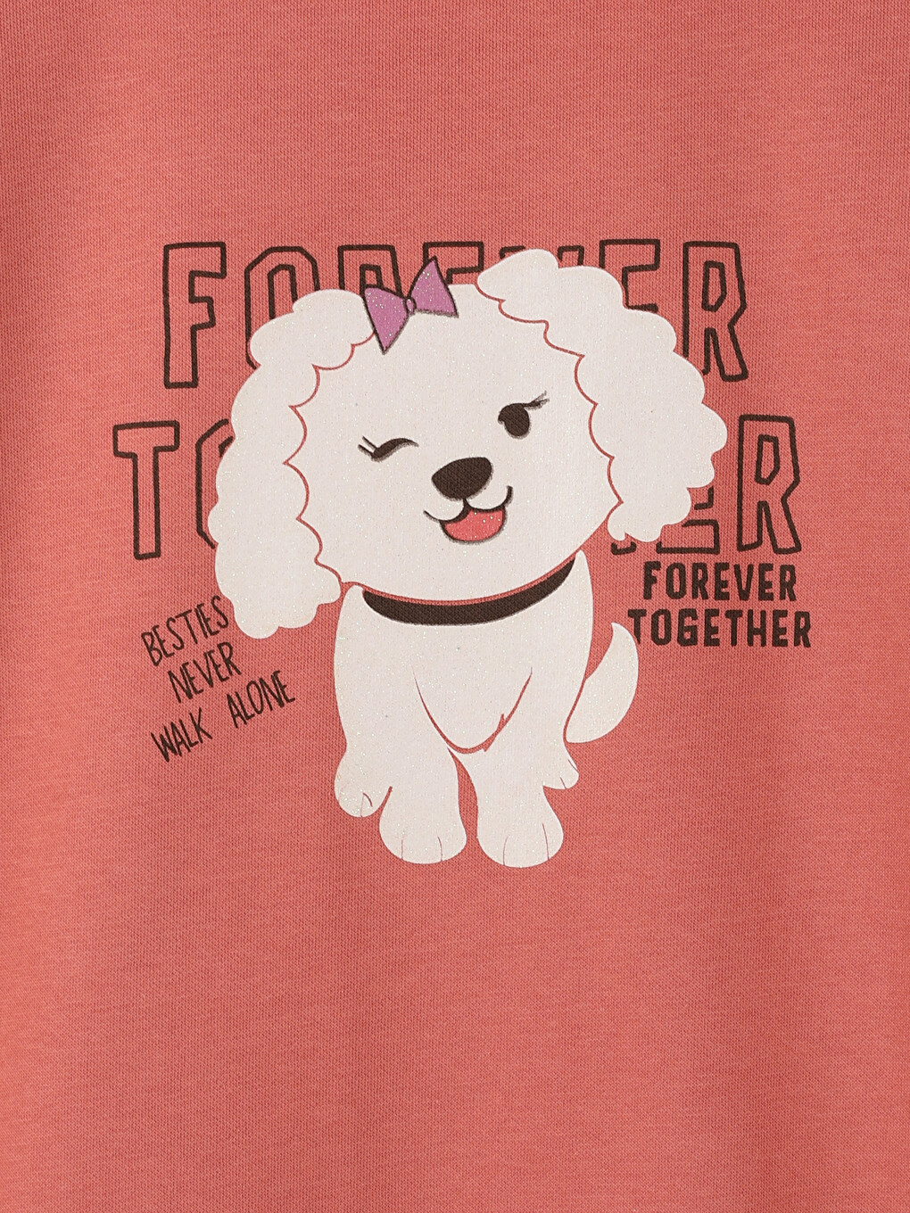 Crew Neck Printed Long Sleeve Girls' Sweatshirt-2