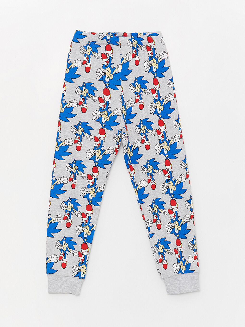 LCW Kids Lacivert Bisiklet Yaka Sonic Baskılı Uzun Kollu Erkek Çocuk Pijama Takımı - 4