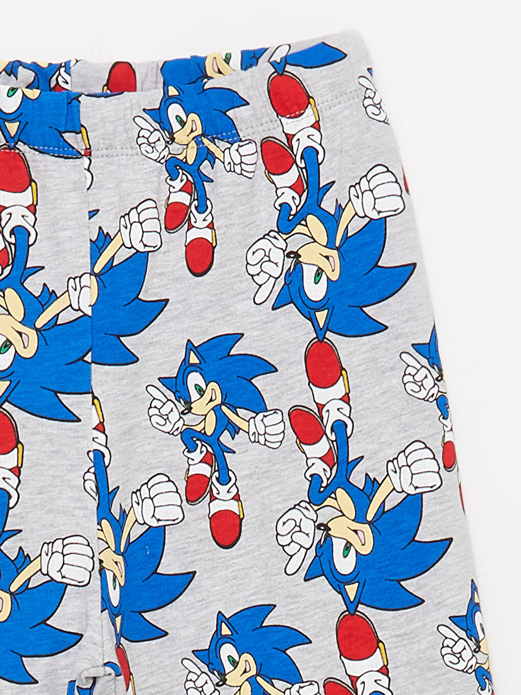 LCW Kids Lacivert Bisiklet Yaka Sonic Baskılı Uzun Kollu Erkek Çocuk Pijama Takımı - 5