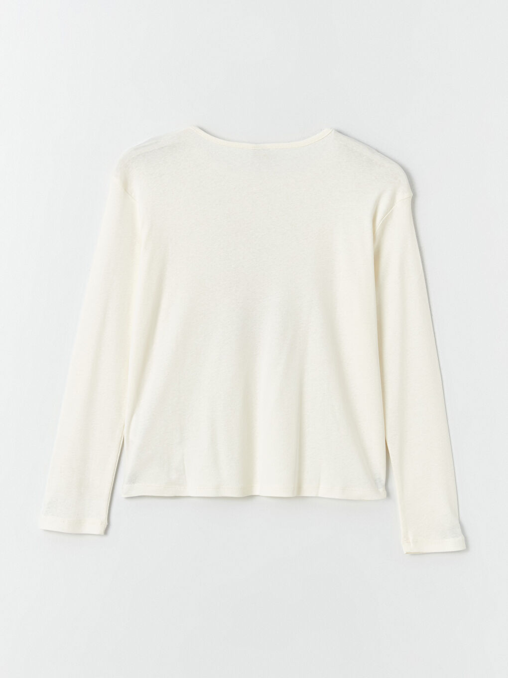 Crew Neck Printed Long Sleeve Girls' T-Shirt-2