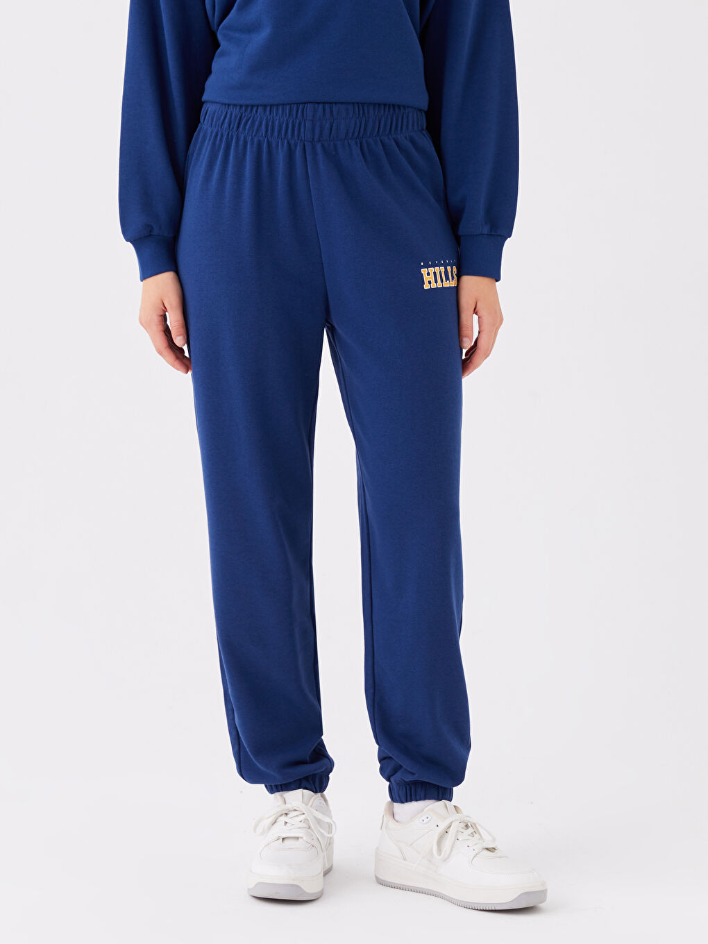 Elasticated Waist Printed Women's Jogger Sweatpants -W3FH35Z8-HEU
