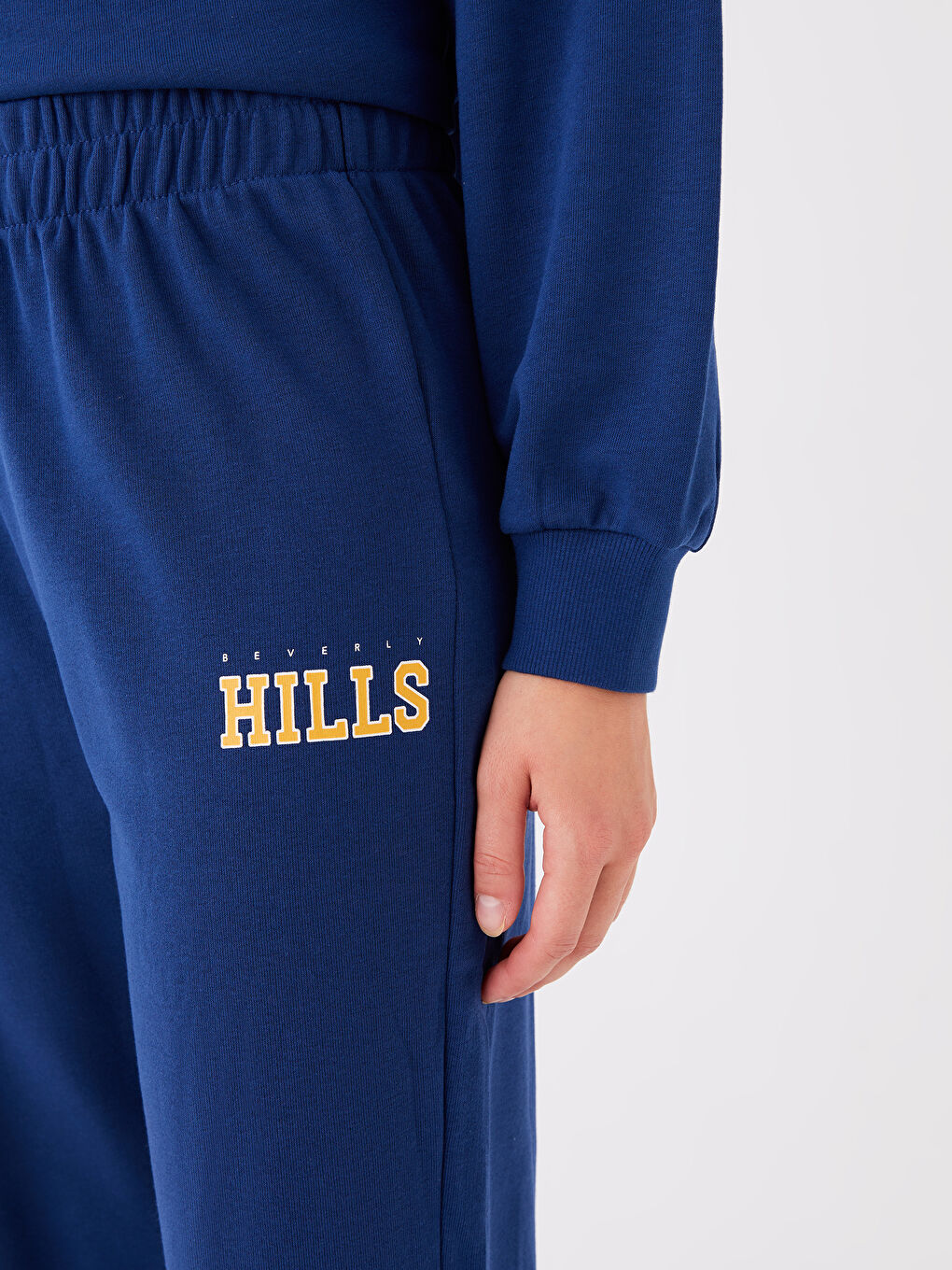 Elasticated Waist Printed Women's Jogger Sweatpants -W3FH35Z8-HEU