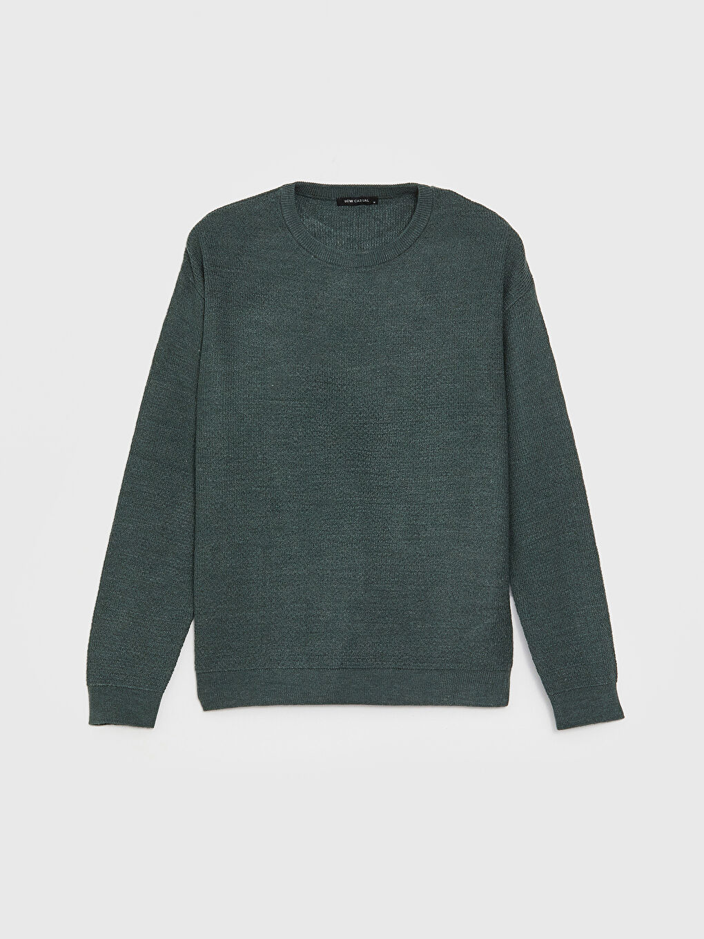 Crew Neck Long Sleeve Men's Tricot Sweater-5