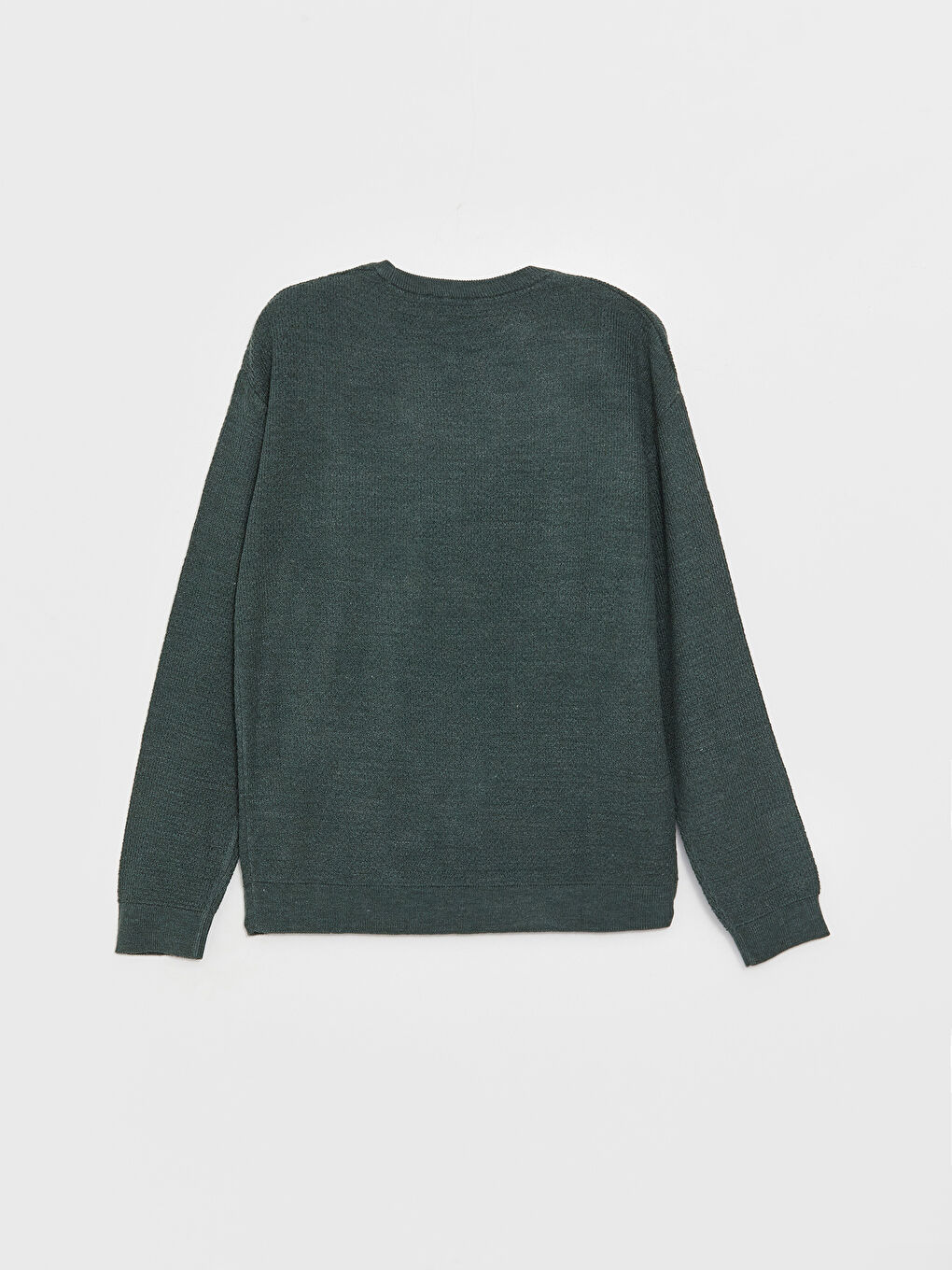 Crew Neck Long Sleeve Men's Tricot Sweater-6