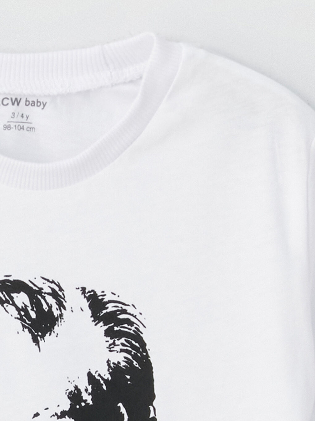 Beyaz Bisiklet Yaka Atatürk Baskılı Erkek Çocuk Tişört-1