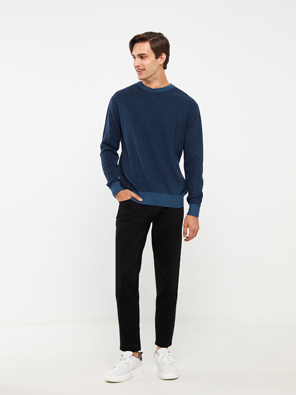 Siyah Dar Kalıp Erkek Chino Pantolon