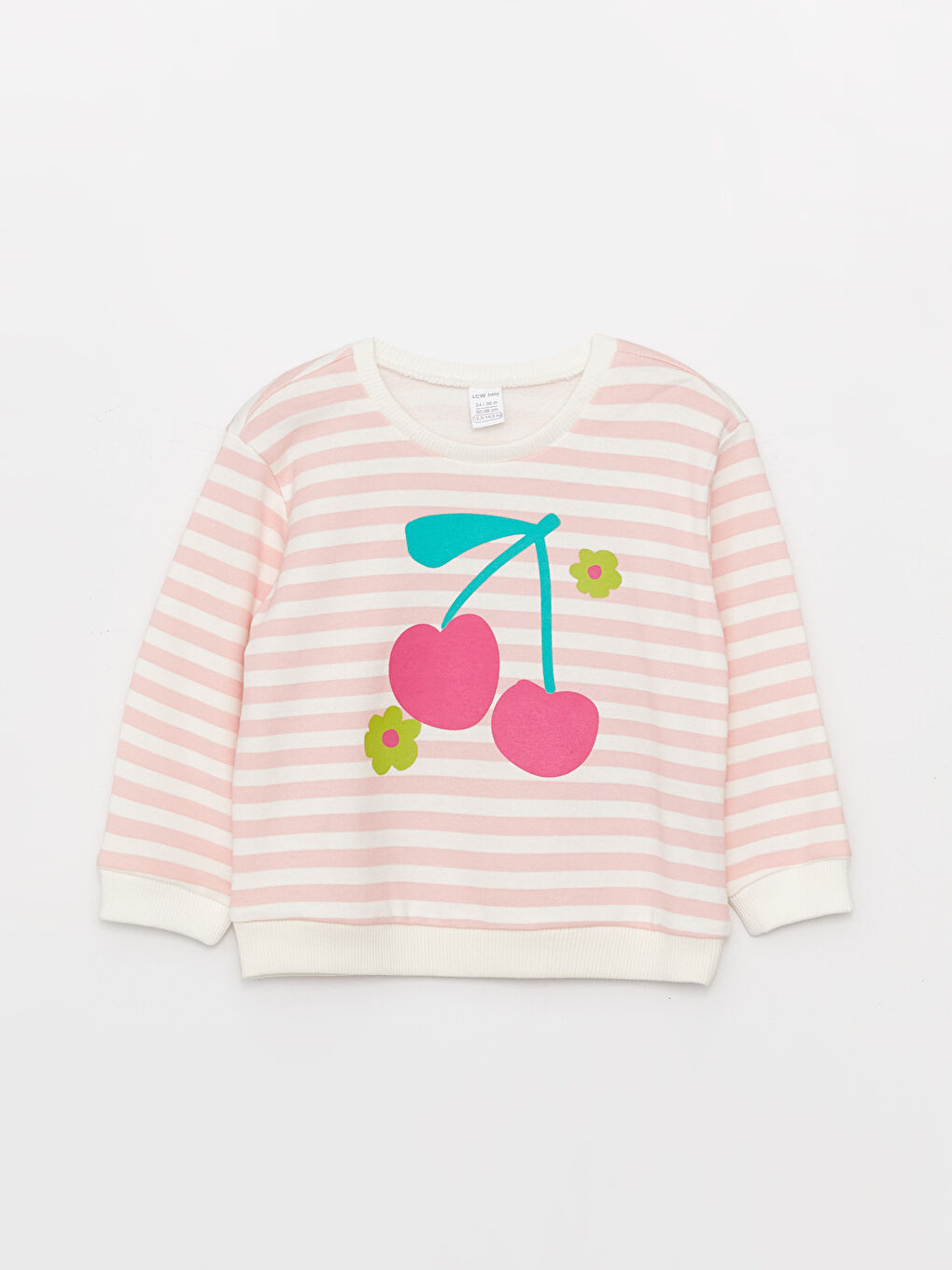 Crew Neck Printed Baby Girls' Sweatshirt 2 Pack-1