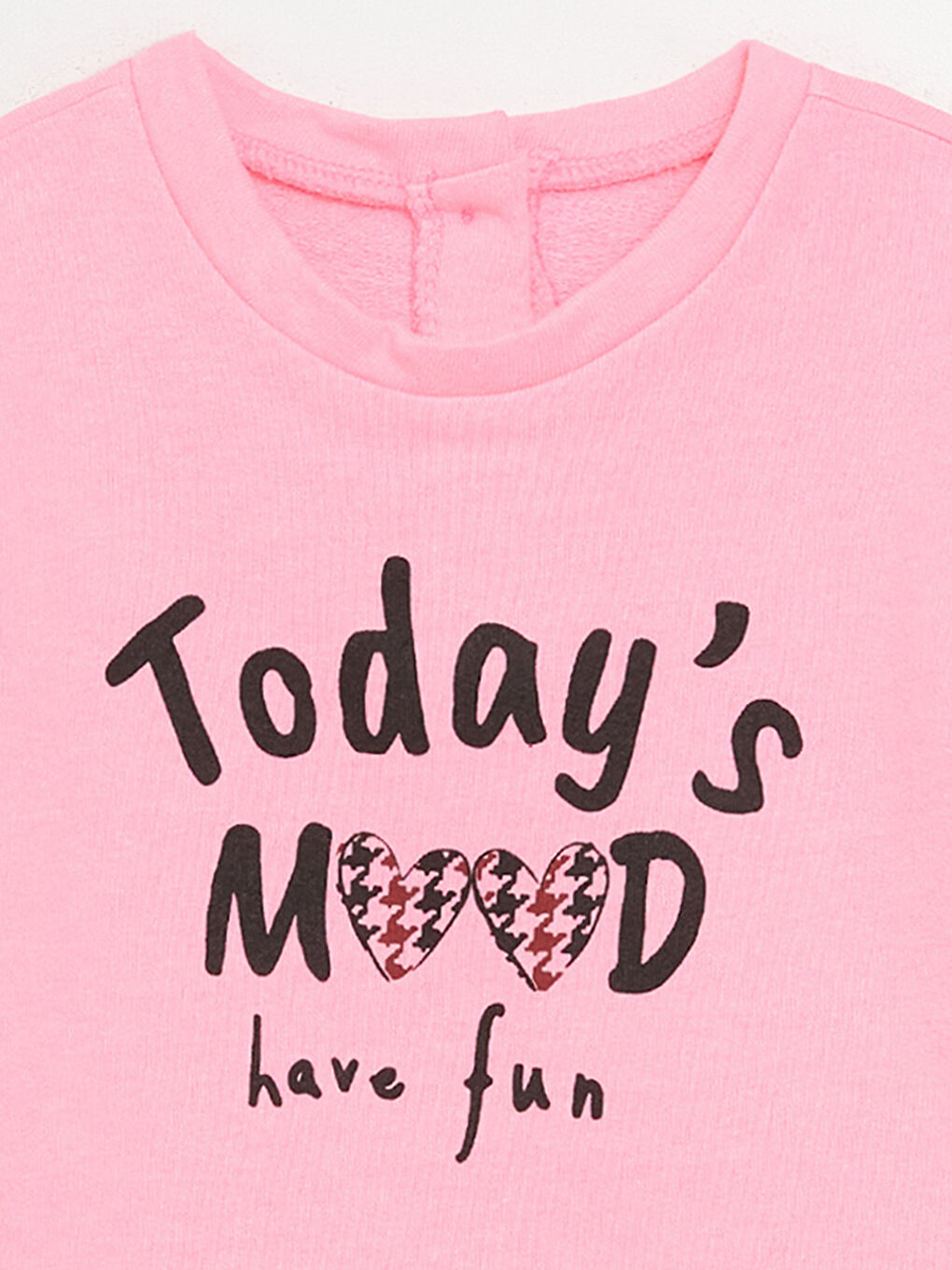 Siyah Bisiklet Yaka Uzun Kollu Kız Bebek Tişört 2'li-3