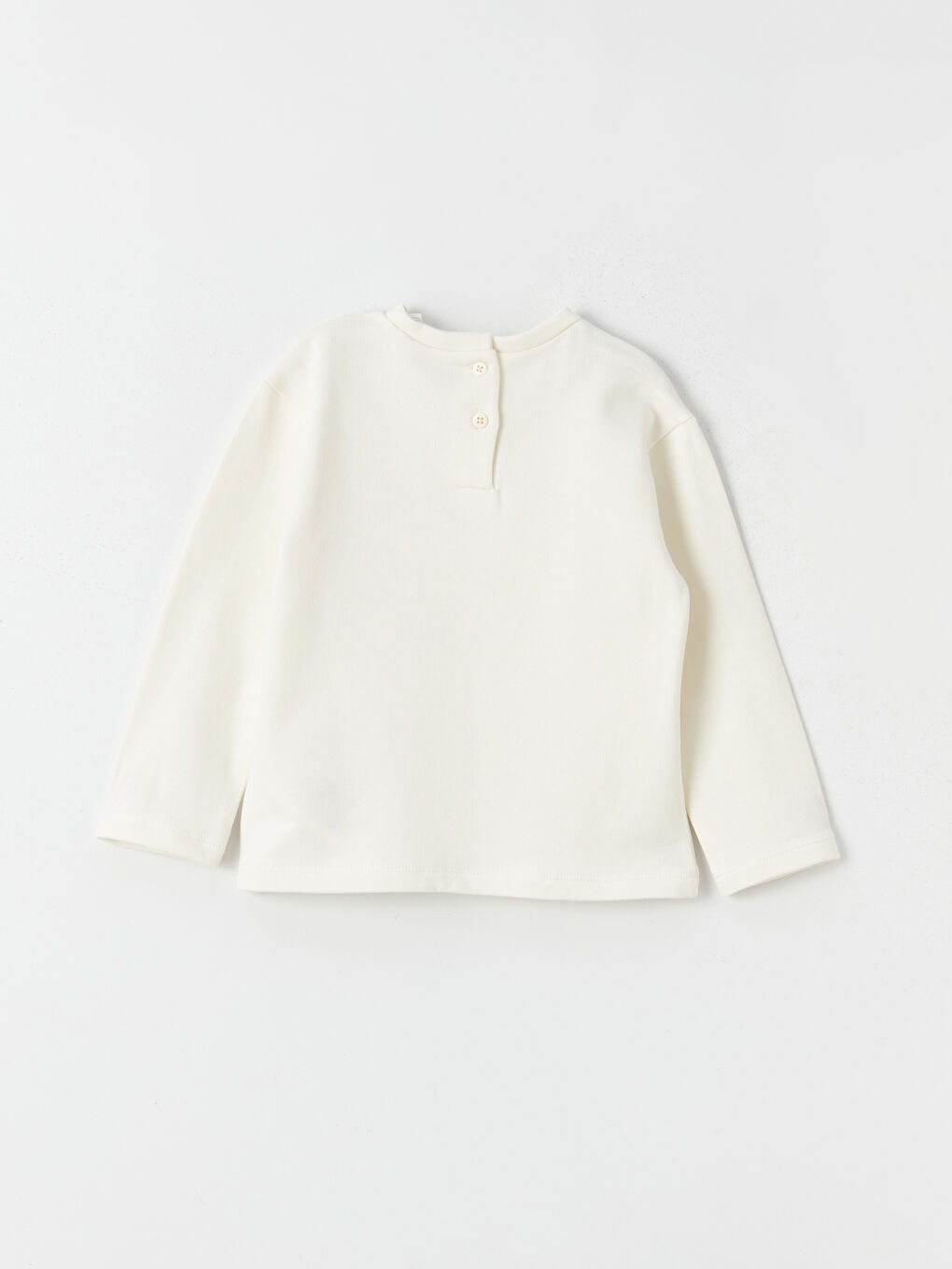 Pembe Bisiklet Yaka Uzun Kollu Kız Bebek Tişört 2'li-3