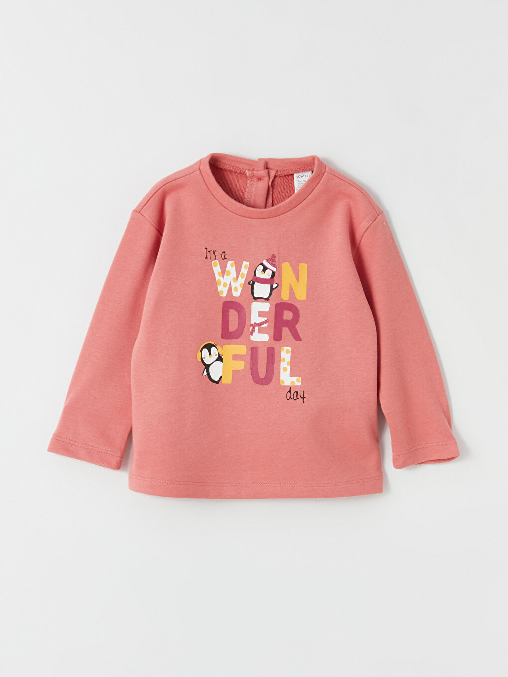 Pembe Bisiklet Yaka Uzun Kollu Kız Bebek Tişört 2'li-4