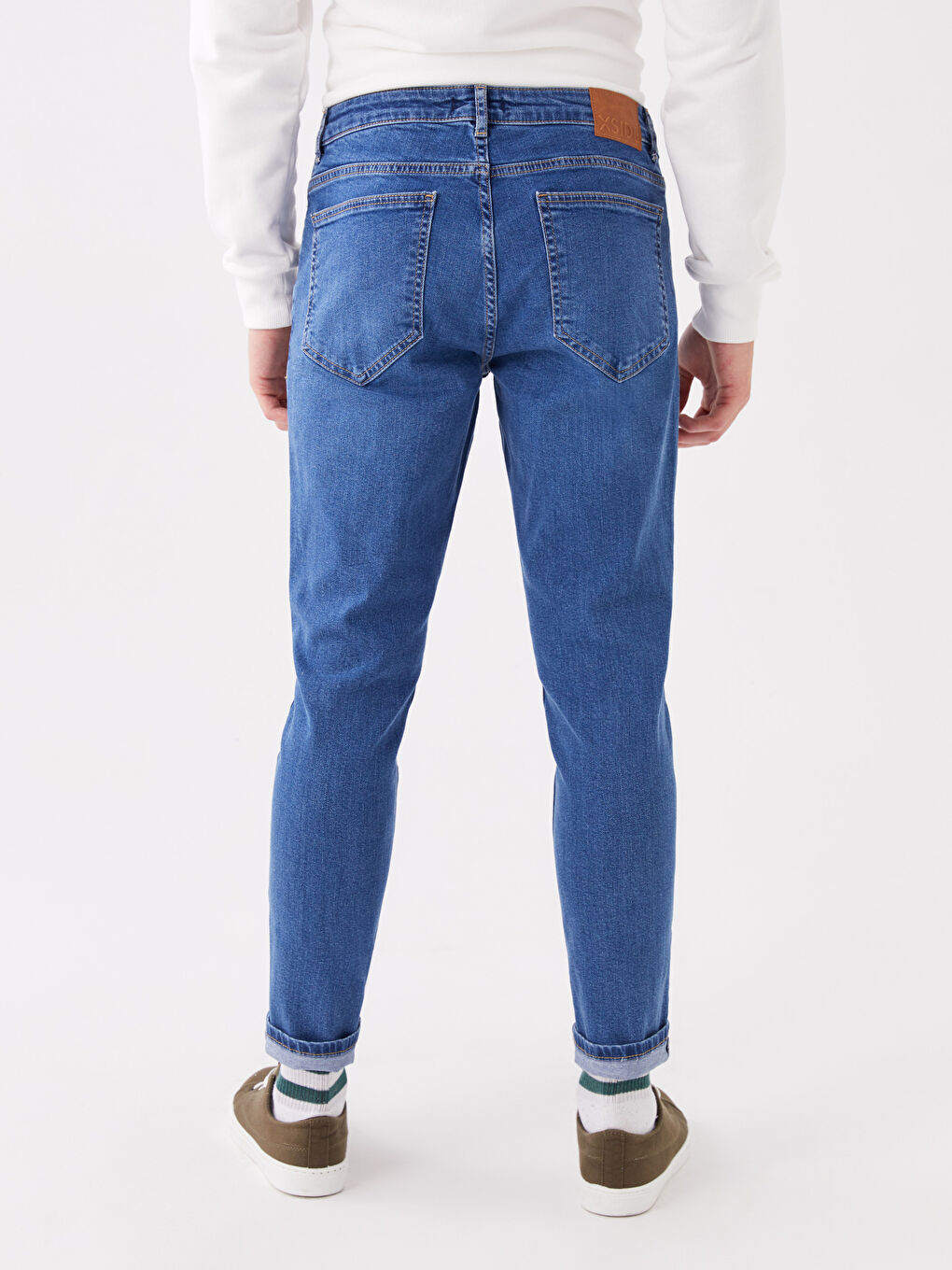 XSIDE Orta Mavi Slim Fit Erkek Jean Pantolon - 3