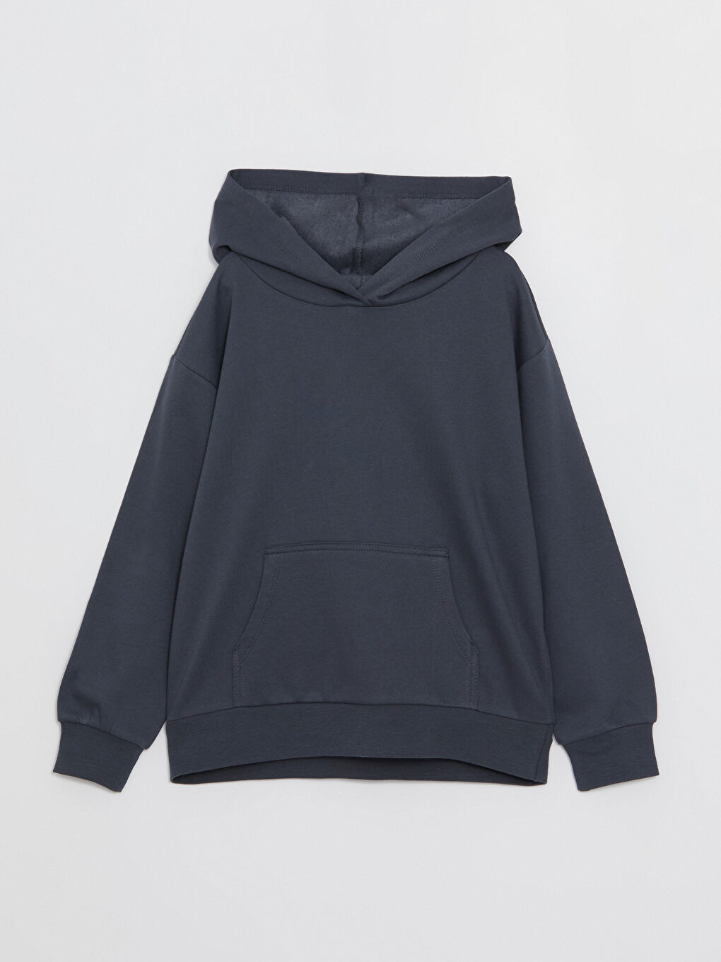 Basic Long Sleeve Girls' Hoodie and Sweatpants Set-1