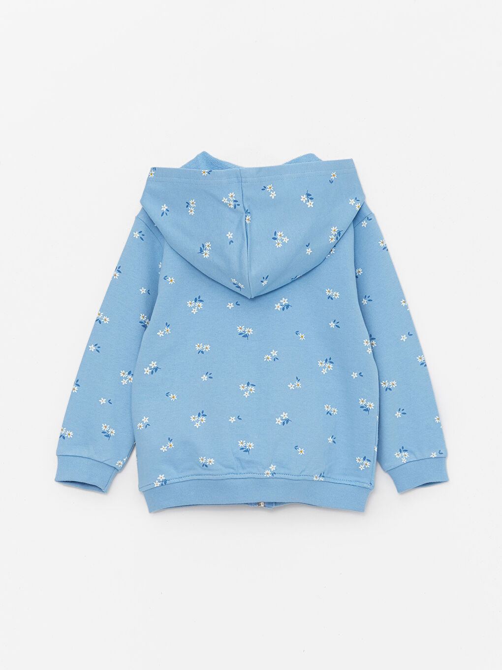 LC Waikiki Hooded Long Sleeve Printed Baby Girl Zippered Sweatshirt -W3FL32Z1-LQQ