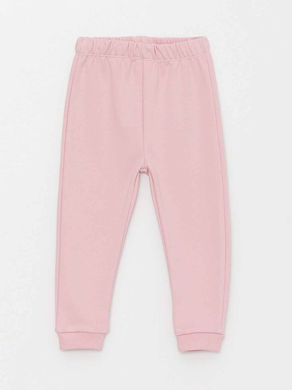 Pembe Bisiklet Yaka Uzun Kollu Kız Bebek Sweatshirt ve Eşofman Alt 2'li Takım-4