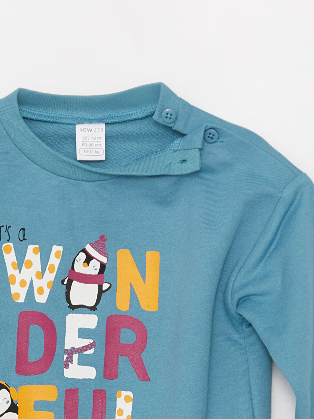 Crew Neck Long Sleeve Printed Baby Girls' Sweatshirt and Tracksuit Bottom 2 Pack Set-3