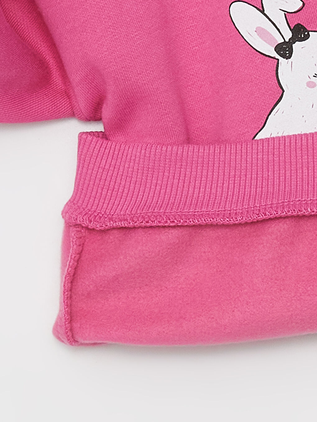 Pembe Bisiklet Yaka Kız Bebek Sweatshirt ve Eşofman Alt 2'li-2
