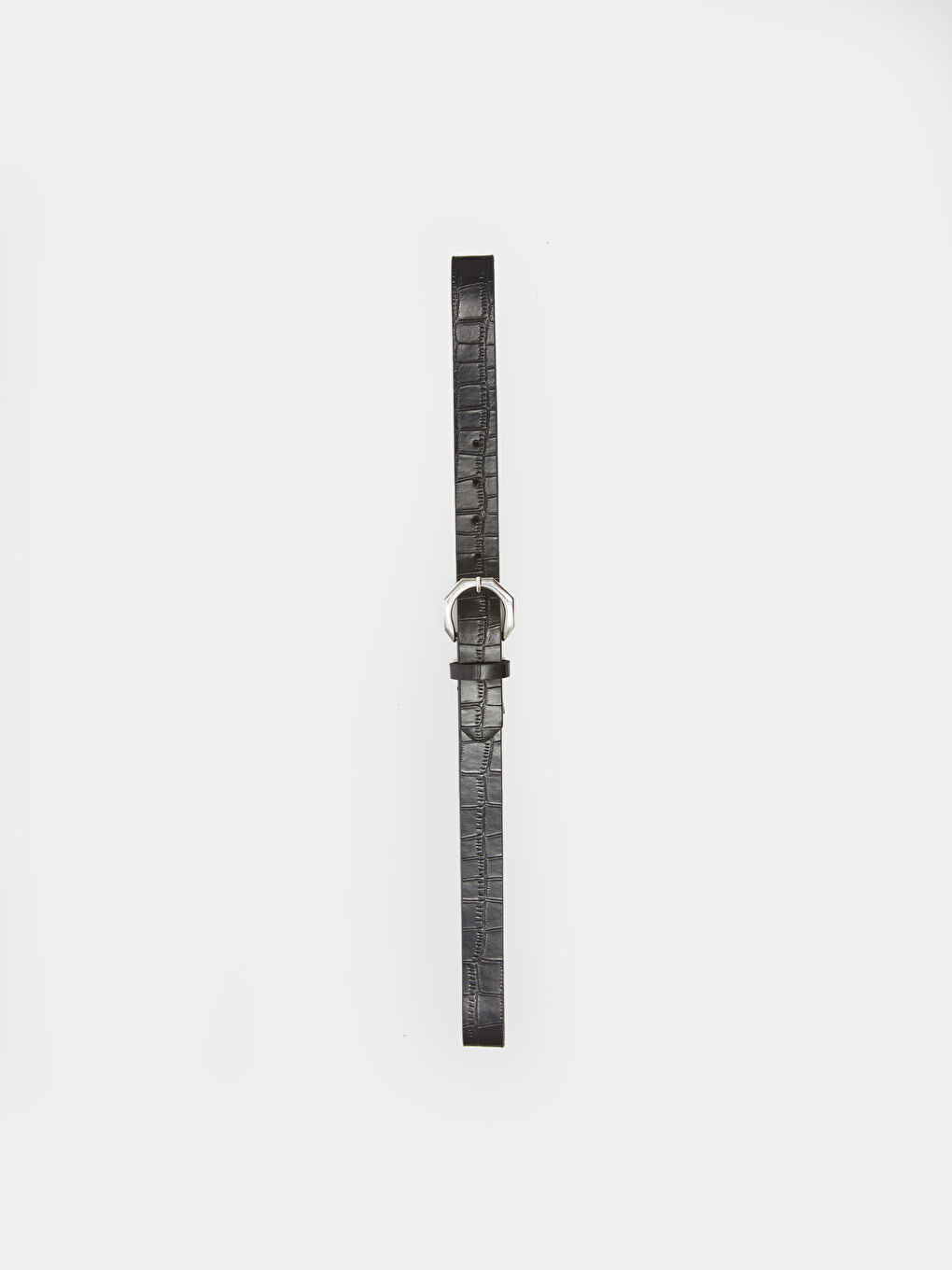 Siyah Deri Görünümlü Kadın Kemer-2