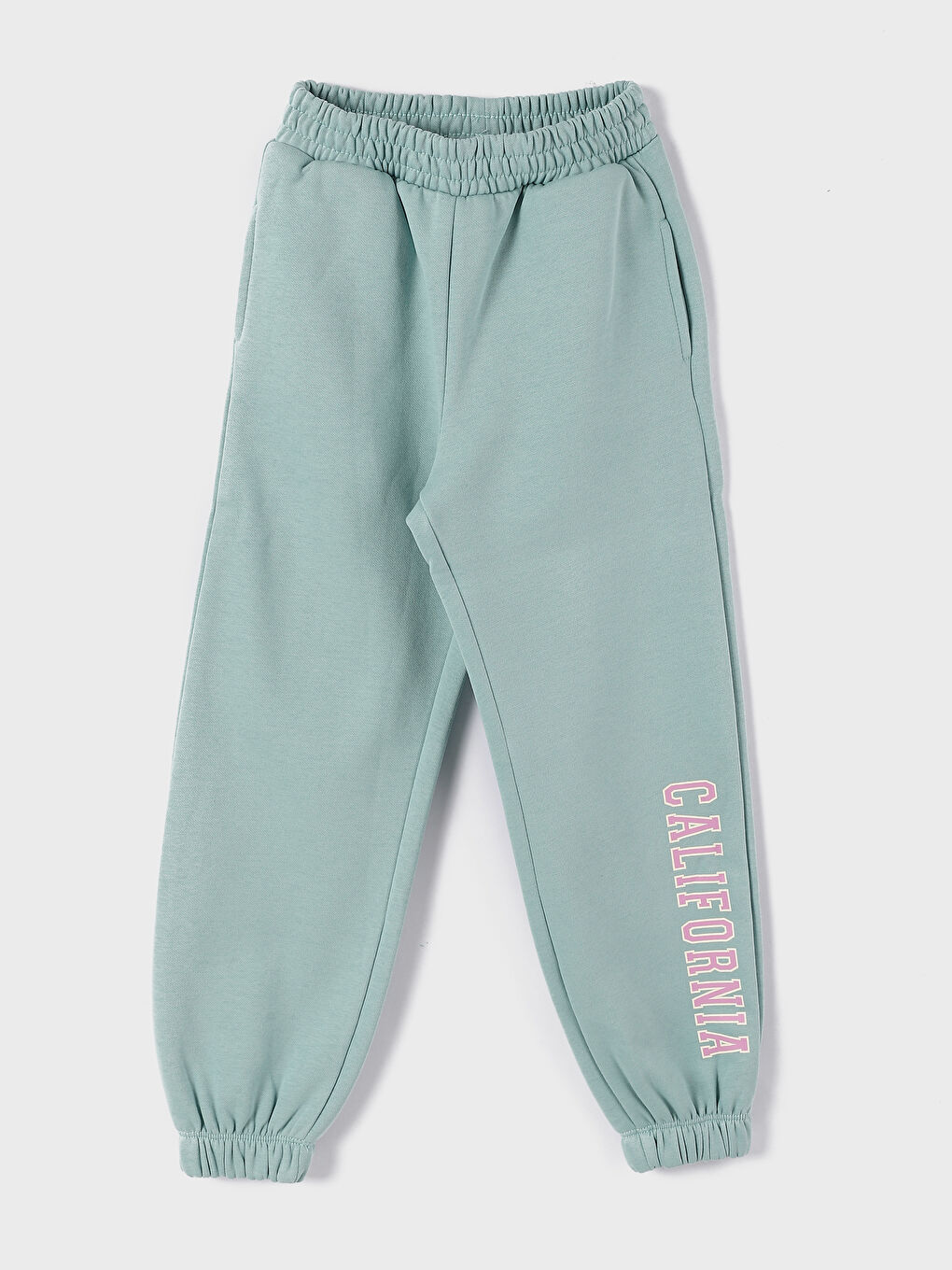 بنطلون رياضي بناتي مطبوع بخصر مرن