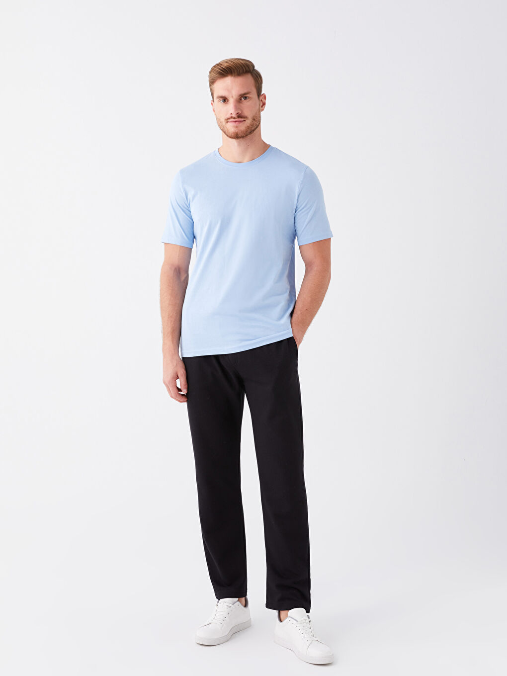 Siyah Standart Kalıp Erkek Eşofman Altı