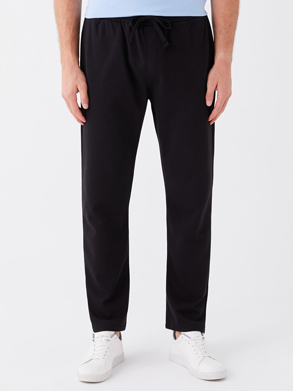 Siyah Standart Kalıp Erkek Eşofman Altı-2