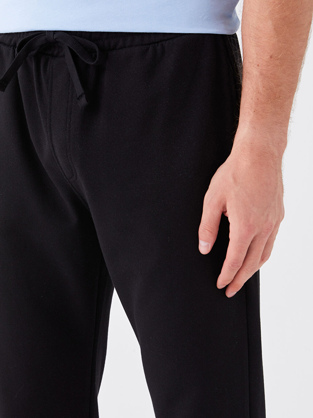 Siyah Standart Kalıp Erkek Eşofman Altı-3