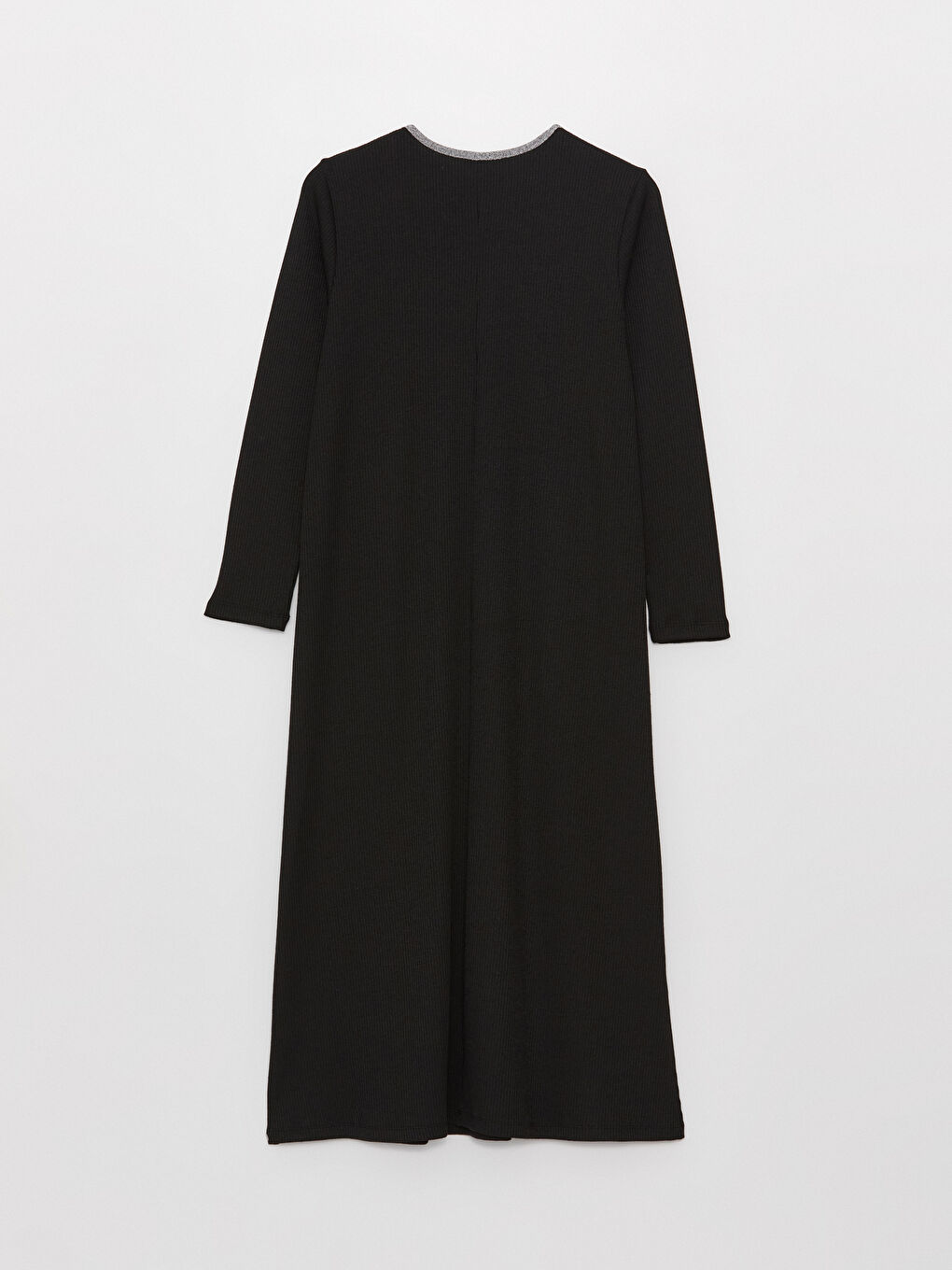 LCW Grace Crew Neck Long Sleeve Women's Dress with Color Block -W3FM72Z8-CVL