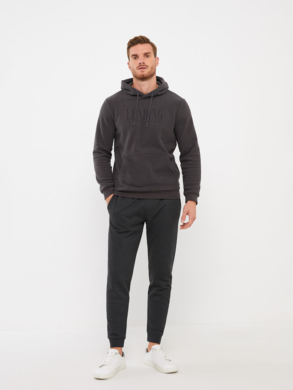 Antrasit Standart Kalıp Erkek Jogger Eşofman Altı