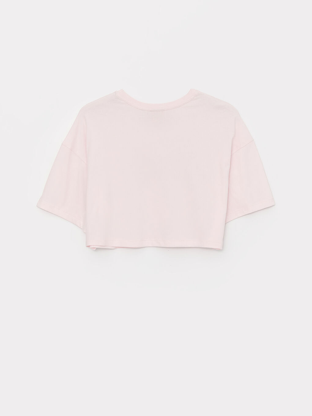 Pembe Bisiklet Yaka Barbie Baskılı Kadın Crop-9