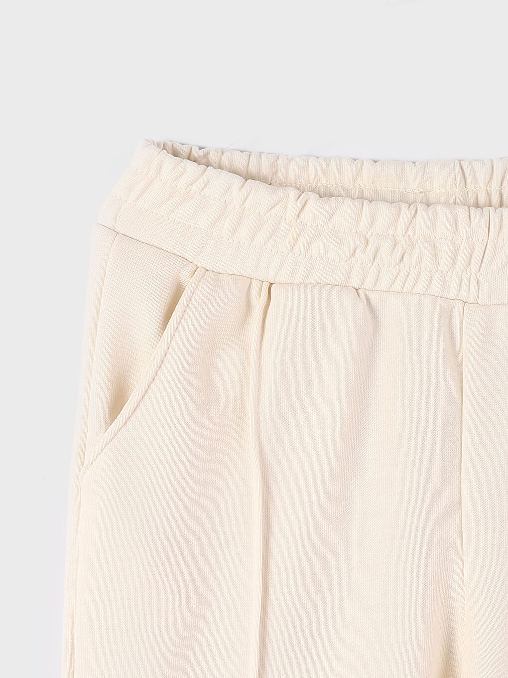 بنطلون رياضي للبنات بخصر مرن بسيط-2