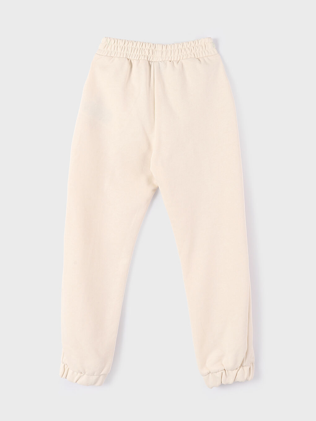 بنطلون رياضي للبنات بخصر مرن بسيط-1